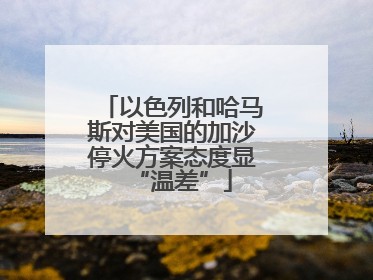 以色列和哈马斯对美国的加沙停火方案态度显“温差”